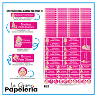 STICKERS PARA ÚTILES REF BARBIE