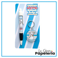 KIT BOLIGRAFO + LLAVERO REF. FLORK DÍA DEL MAESTRO X6