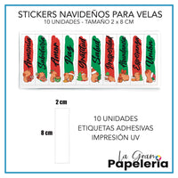 STICKERS PARA VELAS POR MAYOR X 50 UNIDADES