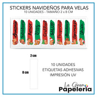 STICKERS PARA VELAS POR MAYOR X 50 UNIDADES