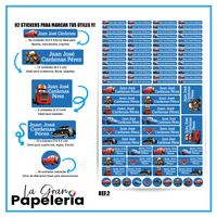 STICKERS PARA ÚTILES REF CARS