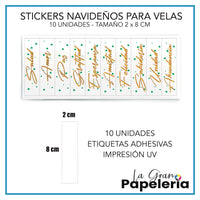 STICKERS PARA VELAS POR MAYOR X 50 UNIDADES