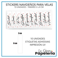 STICKERS PARA VELAS POR MAYOR X 50 UNIDADES