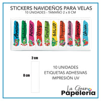 STICKERS PARA VELAS POR MAYOR X 50 UNIDADES