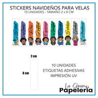STICKERS PARA VELAS POR MAYOR X 50 UNIDADES