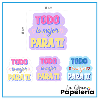 STICKERS FRASES X 3 UNIDADES