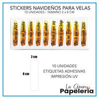 STICKERS PARA VELAS POR MAYOR X 50 UNIDADES