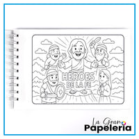HÉROES DE LA FE LIBRO PARA COLOREAR 30H