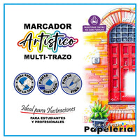 MARCADOR MULTITRAZO OFFIESCO X 12