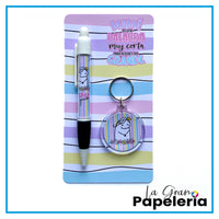 KIT BOLIGRAFO + LLAVERO REF. FLORK MAMÁ