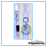 KIT BOLIGRAFO + LLAVERO REF. FLORK MAMÁ