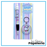 KIT BOLIGRAFO + LLAVERO REF. FLORK DÍA DEL MAESTRO X6