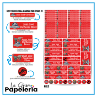 STICKERS PARA ÚTILES REF JURASSIC