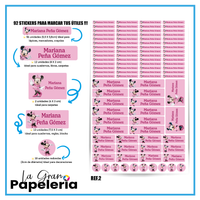 STICKERS PARA ÚTILES REF MINNIE