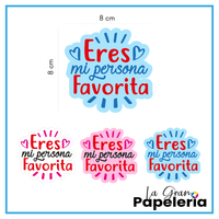 STICKER MENSAJE AMOR X 3 UNIDADES