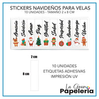 STICKERS PARA VELAS POR MAYOR X 50 UNIDADES