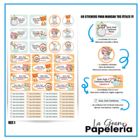 STICKERS PARA ÚTILES REF PRINCIPITO