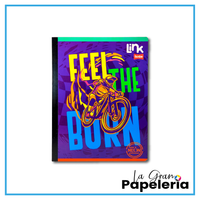 CUADERNO COSIDO CUADRICULADO CON STICKER 100 HOJAS SCRIBE LINK HOMBRE