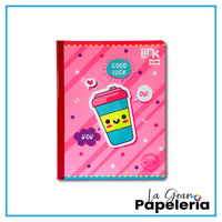 CUADERNO COSIDO CUADRICULADO CON STICKER 100 HOJAS SCRIBE LINK MUJER