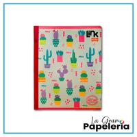 CUADERNO COSIDO CUADRICULADO CON STICKER 100 HOJAS SCRIBE LINK MUJER