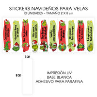 STICKERS PARA VELAS X 1O UNIDADES