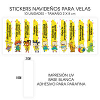 STICKERS PARA VELAS X 1O UNIDADES