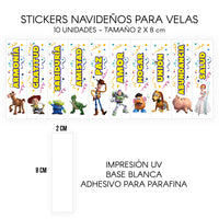 STICKERS PARA VELAS X 1O UNIDADES