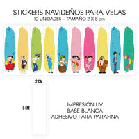 STICKERS PARA VELAS X 1O UNIDADES