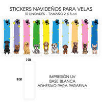 STICKERS PARA VELAS X 1O UNIDADES
