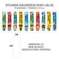 STICKERS PARA VELAS X 1O UNIDADES