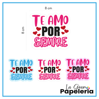 STICKER MENSAJE AMOR X 3 UNIDADES