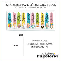 STICKERS PARA VELAS POR MAYOR X 50 UNIDADES