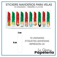 STICKERS PARA VELAS POR MAYOR X 50 UNIDADES