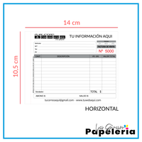 FACTURERO CUARTO DE CARTA