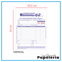 FACTURERO CUARTO DE CARTA