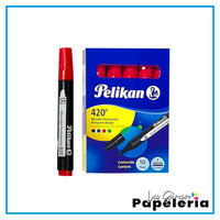 MARCADOR PERMANENTE PELIKAN CAJA X 10  REF 420 (UNICOLOR)