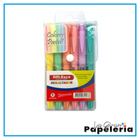 RESALTADOR PASTEL MEDIANO OFFIESCO ESTUCHE X 6 UND
