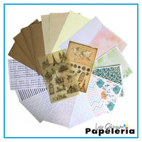 PACK HOJAS DECORADAS X 20 UND