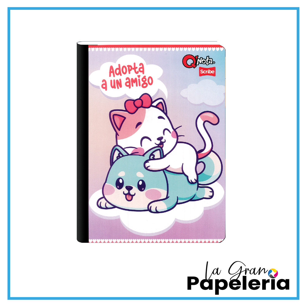 CUADERNO COSIDO CUADRICULADO MUJER  50H ECO Q´NOTA SCRIBE