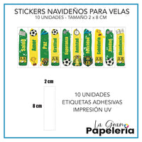 STICKERS PARA VELAS POR MAYOR X 50 UNIDADES
