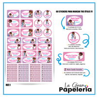 STICKERS PARA ÚTILES REF DOCTORA JUGUETES
