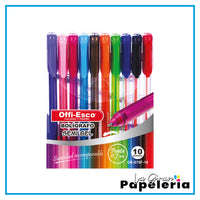 BOLÍGRAFO SEMI GEL COLORES X 10 OE-076F-10
