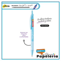 BOLÍGRAFO SEMI GEL 0.7mm RETRÁCTIL CUERPO PASTEL X UNIDAD OE-055F
