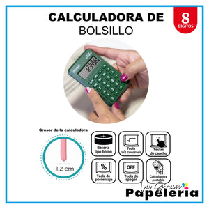 CALCULADORA DE BOLSILLO 8 DÍGITOS OE-955