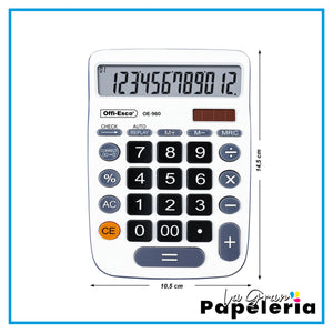 CALCULADORA ELECTRÓNICA MEDIANA 12 DÍGITOS OE-960