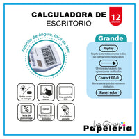 CALCULADORA ELECTRÓNICA GRANDE 12 DIGITOS OE-961
