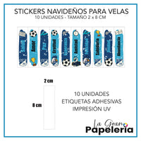 STICKERS PARA VELAS X 1O UNIDADES

