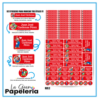 STICKERS PARA ÚTILES REF MARIO BROS
