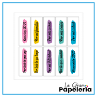 STICKERS PARA VELAS X 1O UNIDADES
