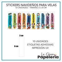 STICKERS PARA VELAS X 1O UNIDADES
